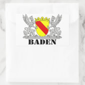 Baden Wappen mit Schrift Baden Rechthoekige Sticker (Tas)