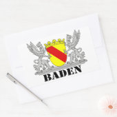 Baden Wappen mit Schrift Baden Rechthoekige Sticker (Envelop)