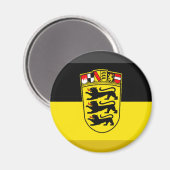 Baden-Wuerttemberg Flag Gem Magneet (Voorkant / Achterkant)