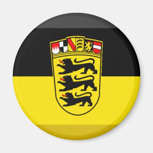 Baden-Wuerttemberg Flag Gem Magneet (Voorkant)