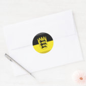Baden-Wuerttemberg Flag Gem Ronde Sticker (Envelop)