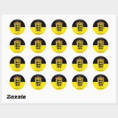 Baden-Wuerttemberg Flag Gem Ronde Sticker (Vel)