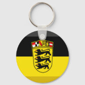 Baden-Wuerttemberg Flag Gem Sleutelhanger (Voorkant)