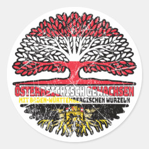 Baden-Württemberg Baden-Württembergisch Österreich Ronde Sticker