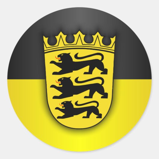 Baden-Wurttemberg Ronde Sticker (Voorkant)