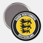 Baden-Württemberg Round Emblem Magneet (Voorkant / Achterkant)