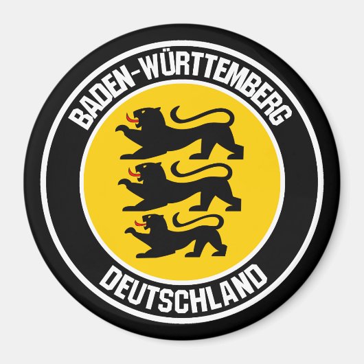 Baden-Württemberg Round Emblem Magneet (Voorkant)