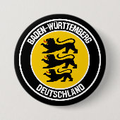 Baden-Württemberg Round Emblem Ronde Button 7,6 Cm (Voorkant)