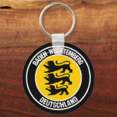 Baden-Württemberg Round Emblem Sleutelhanger (Voorkant)