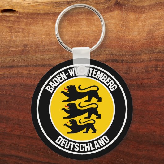 Baden-Württemberg Round Emblem Sleutelhanger (Voorkant)