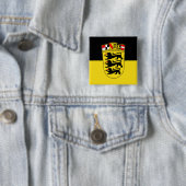 Baden-Württemberg (Staat, Grotere Wapens), Duitsla Vierkante Button 5,1 Cm (In situ)