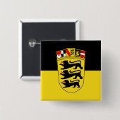Baden-Württemberg (Staat, Grotere Wapens), Duitsla Vierkante Button 5,1 Cm (Voorkant /achterkant)