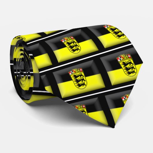 Baden-Württemberg Vlag Duitsland Stropdas (Opgerold)