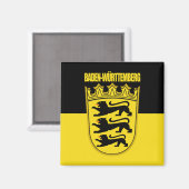 Baden-Württemburg Kleine Wapens Magneet (Voorkant / Achterkant)