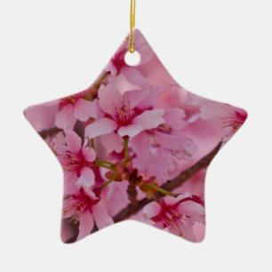Badend in Roze Japanse Kersenbloesem Keramisch Ornament