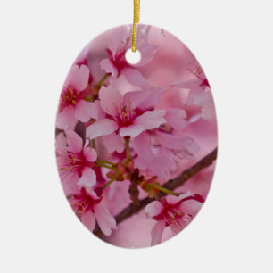 Badend in Roze Japanse Kersenbloesem Keramisch Ornament