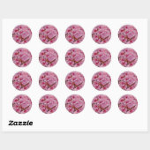 Badend in Roze Japanse Kersenbloesem Ronde Sticker (Vel)