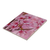 Badend in Roze Japanse Kersenbloesems Tegeltje (Zijkant)