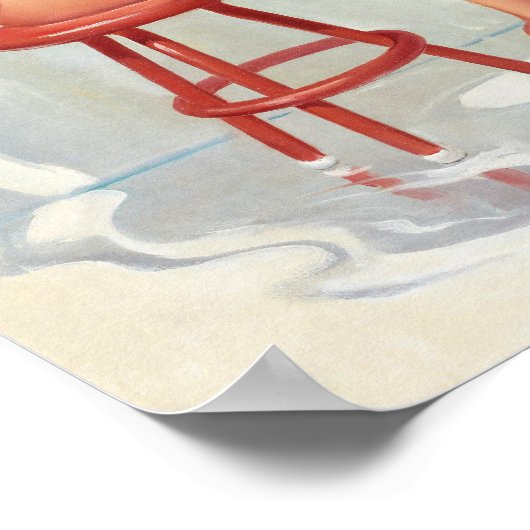 badend pin-up meisje poster (Hoek)