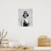 Badend Schoonheid Portret, 1922. Oude Foto Poster (Keuken)