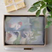 Badende Bathers Seurat Siedenpapier Decoupage Tissuepapier (Geschenk)