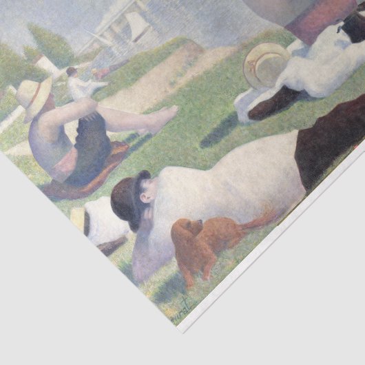 Badende Bathers Seurat Siedenpapier Decoupage Tissuepapier (Detail)