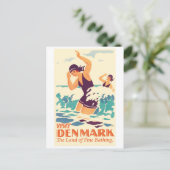 Badende meisjes in Denemarken Briefkaart (Staand voorkant)
