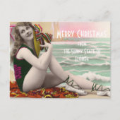 Badende schoonheden van de afgelopen Florida Kerst Feestdagenkaart (Voorkant)