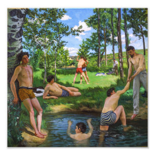 Badenden Frédéric Bazille Foto Afdruk
