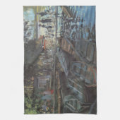 Baders bij La Grenouillère van Claude Monet Theedoek (Verticaal)