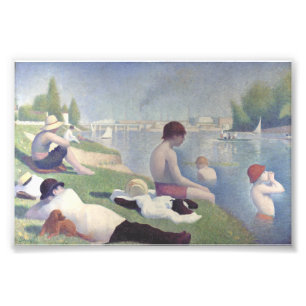 Baders te Asnières door Georges Pierre Seurat Foto Afdruk