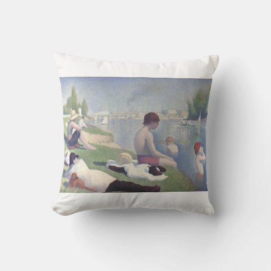 Baders te Asnières door Georges Pierre Seurat Kussen (Voorkant)
