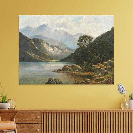 Badersee mit Wetterstein Canvas Afdruk (Insitu (Woonkamer))