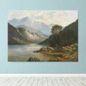 Badersee mit Wetterstein Canvas Afdruk (Insitu (Houten vloer))