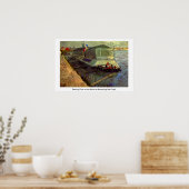 Badfloat op de Seine bij Asniere van Van Gogh. Poster (Keuken)