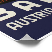 Badgastein, Oostenrijk, Travel Ski Poster (Hoek)