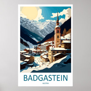 Badgastein Vintage Reisposter Ski Nationaal Park Poster