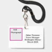 Badge (Achterkant met lanyard)