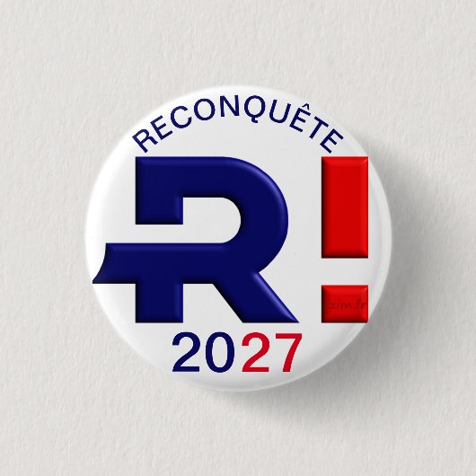 Badge 32 mm, Reconquête 2027 Ronde Button 3,2 Cm (Voorkant)