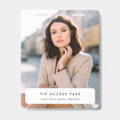 Badge 4x5 VIP-toegangskaart | Fotoconferentiepas (Voorzijde)