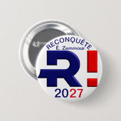 Badge 57 mm, Verovering 2027 Ronde Button 5,7 Cm (Voorkant /achterkant)