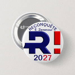 Badge 57 mm, Verovering 2027 Ronde Button 5,7 Cm