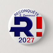 Badge 57 mm, Verovering 2027 Ronde Button 5,7 Cm (Voorkant)