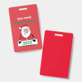 Badge - Aangepaste gezinskerst (naam toevoegen) (Voor- en achterkant)