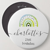 Badge aanpassen - Rainbow Green Ronde Button 6,0 Cm (Voorkant /achterkant)