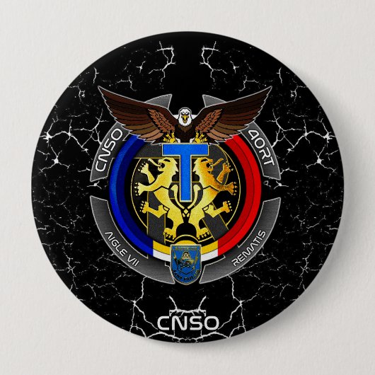 BADGE AIGLE7 RONDE BUTTON 4,0 CM (Voorkant)