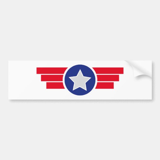 Badge Airborne Luftfahrt Military Bumpersticker (Voorkant)