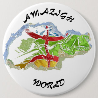 Badge, Amazigh, berbère, kabyle, Algerije, Makouda Ronde Button 6,0 Cm
