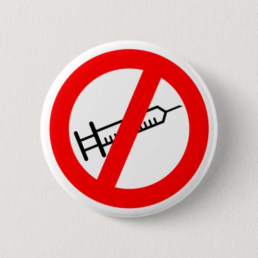 Badge-antivaccin Ronde Button 5,7 Cm (Voorkant)