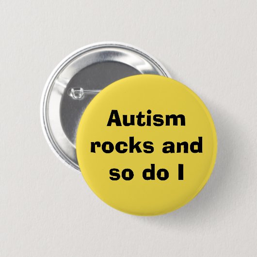 Badge Autism Awareness Autism Rocks Ronde Button 5,7 Cm (Voorkant /achterkant)